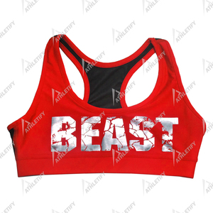 Sujetador deportivo personalizado para mujer, diseño de espalda cruzada con tela de alto soporte que absorbe el sudor, ideal para gimnasio, yoga, correr, ecológico - Product Image 2