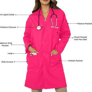 Uniformes de hospital de último diseño, MOQ bajo, bata de laboratorio exfoliante, servicio OEM, bata de laboratorio exfoliante de calidad superior - Product Image 4