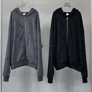 Sudadera con Capucha Extra Grande de Algodón Vintage con Logotipo Personalizado, Sudadera con Capucha Lisa de Felpa Francesa para Hombre, Lavada al Ácido, al por Mayor - Product Image 2