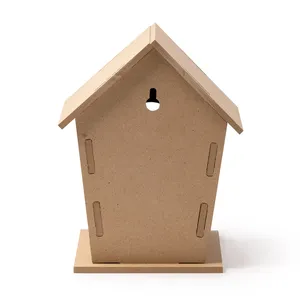 Casetta per Uccelli Personalizzata in MDF Lia, Prodotto Promozionale per Animali Domestici con Accessori Personalizzati - Product Image 3