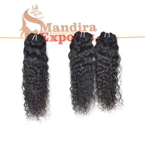 Vente en gros de cheveux vietnamiens Remy soyeux bouclés style de vague d'eau jeunes paquets de tressage humains vierges à double trame sans poux abordable - Product Image 4