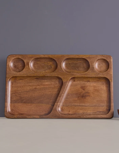 Dessert Snacks Plateau d'apéritif Plateau de service en bois de mangue sans danger pour les aliments Plateau en bois pour la cuisine à domicile pour les hôtels et les restaurants - Product Image 6