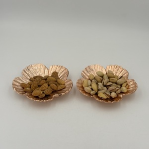 Floral Handmade Art Deco Metal Copper Color Multi-Functional Decorative Dry Fruits Bowl for Kitchenware <b>Dinnerware</b> Dessert - Product Image 3