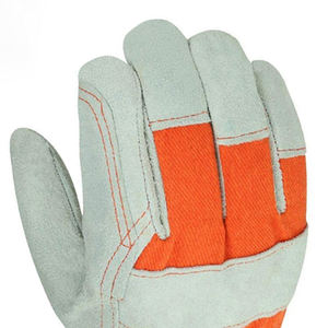 Gants de travail robustes en cuir avec logo personnalisé pour les doigts Poignée Paume réglable Dragonne Protection UV pour hommes Sécurité en vrac - Product Image 5