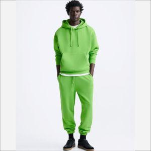Survêtements unisexes de qualité supérieure, logo personnalisé imprimé, streetwear tendance, coupe régulière, sweat-shirt à capuche et pantalon, automne-hiver - Product Image 6