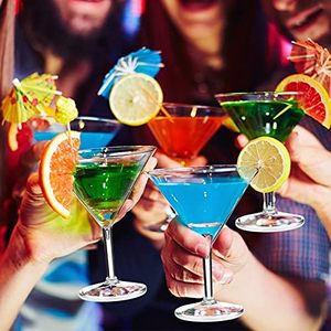 New Customized 8 oz Transparent <b>Plastic</b> Martini Glass Reusable Branded Drinkware for Party Wine Cocktails Mocktails Desserts - Product Image 1