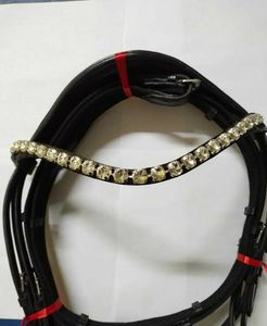 Brida de Doma de Lujo Asequible con Diadema de Cristal Transparente y Acolchado Suave para Caballos, Disponible para Exportación... - Product Image 2