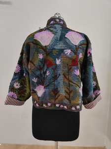 เสื้อแจ็คเก็ตซูซานีปักมือสุดพิเศษ ผ้าฝ้ายซูซานี ผ้า TNT สไตล์โบฮีเมียน เสื้อโค้ทซูซานีสำหรับผู้หญิง เสื้อแจ็คเก็ตซูซานีปักลาย SALT - Product Image 6