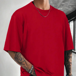 T-shirt à manches courtes et col rond pour homme, 100% coton, imprimé graphique, coupe ajustée, décontracté, sport, été - Product Image 1