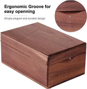 Titular de la tarjeta de visita 2,2x3,5 pulgadas Tarjetas de índice Caja organizadora Tarjeta de escritorio Archivo Titulares de notas Organizadores de madera Nogal - Product Image 3