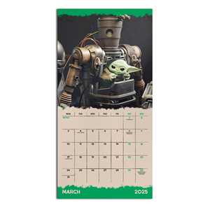 Calendario Promocional 2025 - El Bebé Yoda GROGU de Mandalorian con Personajes Icónicos - Product Image 1