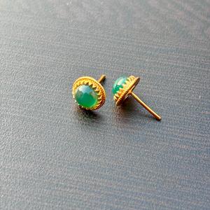 Elegant Natural Green <b>Onyx</b> Gemstone <b>Earrings</b> Handmade 925 Sterling Silver Jewelry Artisan Handmade Fashion Jewelry - Product Image 3