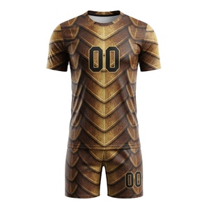 Maillot de football personnalisé sublimé, motif marbré vert abstrait, ensemble uniforme de football, séchage rapide, tenue d'entraînement d'équipe, kit sportif pour hommes - Product Image 2