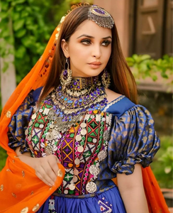 Nouvelle arrivée Robe afghane de mariée d'hiver Robe afghane en soie pour femmes conçue sur mesure - Product Image 2