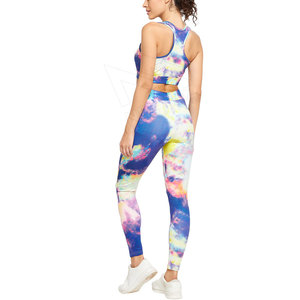 Conjunto de Yoga de entrenamiento personalizado para mujer, conjunto de sujetador y pantalones deportivos de impacto, mallas de yoga transpirables y sin costuras - Product Image 4