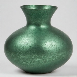 Vase aux tons de mousse de feuille de rouille avec finition esthétique faite à la main Vase en métal de designer Accent artisanal exquis pour la décoration intérieure - Product Image 4