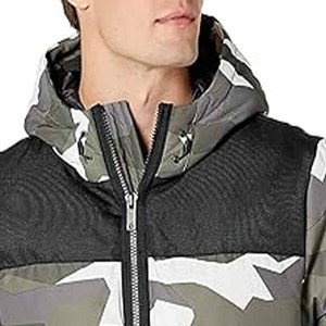Blouson oversize en duvet moelleux à col haut pour hommes Blouson aviateur d'hiver personnalisé pour hommes Ski de plein air Robe imperméable pour le sport - Product Image 2