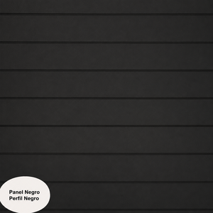 Panneaux de présentation en panneaux rainurés renforcés noirs de 19 mm fabriqués en Espagne avec inserts en aluminium de 1,2 mm, 1200x2440 mm - Product Image 1