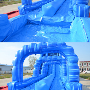Custom Commercial Large <b>Inflatable</b> <b>Water</b> <b>Slide</b> Kids Blue PVC Bouncer Castle <b>Slide</b> - Product Image 4