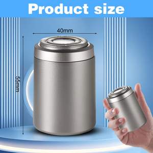 Rasoir électrique portable 2-en-1 pour hommes, rechargeable par USB, sans fil, étanche, rasoir rotatif IPX7 lavable - Product Image 3
