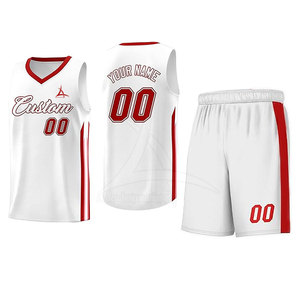 Tenues de basket-ball pour hommes de haute qualité, logo et couleurs personnalisés, respirantes, 100% polyester, manches courtes, service OEM - Product Image 4