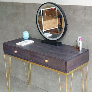 โต๊ะเครื่องแป้งเจ้าหญิงไม้ยางพารา 4 ลิ้นชัก 100x40 ซม. BTD68069 - Product Image 5