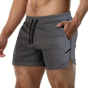 Pantalones cortos de malla deportivos personalizados al por mayor pantalones cortos para hombre logotipo bordado personalizado algodón poliéster bolsillos laterales - Product Image 1