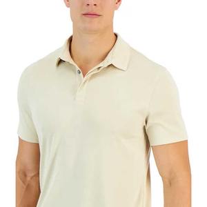 Camiseta Polo de algodón de verano de alta calidad con servicio OEM, tela de punto con patrón de estampado sólido de manga corta para hombres a la venta - Product Image 3
