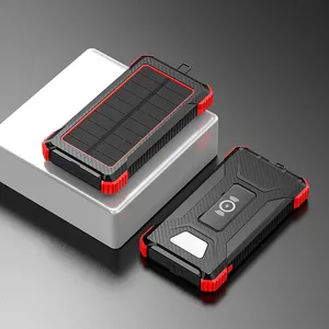 STW 10000 Ah防水无线充电电源银行手机便携式太阳能充电器，带微型Usb