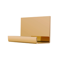 Porte-cartes de visite en laiton Clip Frame Porte-cartes solide Boîte de signature pour forme carrée et au meilleur prix