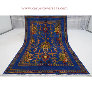 Latest Design Afghan Floral Style Handmade Rug For Home Living Area Custom Size Stain Resistant Best For Gifting - Product Image 3