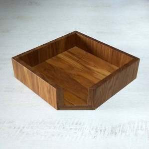 Stylish <b>wooden</b> napkin holder with handcrafted detail for <b>rustic</b> <b>dining</b> <b>table</b> kitchen wedding farmhouse office restaurant - Product Image 2