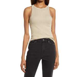 Camiseta sin mangas de algodón de alta calidad en blanco liso para mujer, ropa de verano sostenible transpirable, camiseta sin mangas de algodón personalizada para mujer al por mayor - Product Image 1