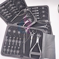 Kit d'extension de cheveux tissés durables Microlinks, pinces de sectionnement en acier inoxydable à maintien robuste, ciseaux, pince à boucle de tirage, pince de fermeture