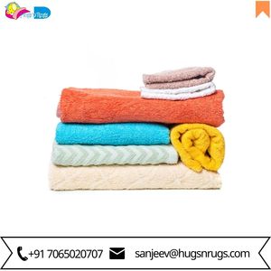 Juego de Toallas de Baño Súper Absorbentes 100% Algodón, Nuevo Diseño con Técnica de Tejido, Color Sólido, al Mejor Precio - Product Image 2