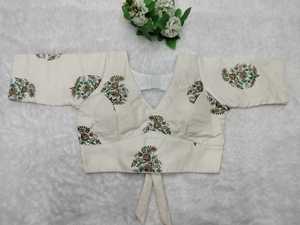 Chemisier à imprimé numérique en fil de coton pur pour femmes, vêtements élégants, dernière tendance de créateur vintage ethnique - Product Image 2