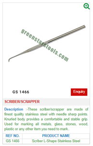 GS 1466 Precision Stainless Steel Beading Tool Essential Jewelry Scraper/Scriber Tweezer - Product Image 2