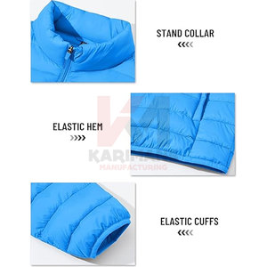 OEM Mens Quilted Bubble Jacket Lightweight Insulated Puffer <b>Coat</b> with 4 Practical Pockets Water Resistant Windproof Travel - Product Image 5