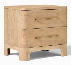 Mesita de noche de madera de mediados de siglo, dos cajones para apartamento, hogar, muebles de dormitorio - Product Image 2