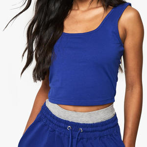 2025 Casual Clothing <b>Women</b> Shorts <b>Set</b> Light <b>Weight</b> <b>Women</b> Shorts <b>Set</b> Custom Logo Sleeveless 2-Piece <b>Women</b> Solid Color Shorts <b>Set</b> - Product Image 4