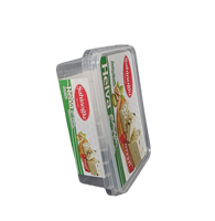 Conteneur rectangulaire en plastique PP de 24 oz avec couvercle pour biscuits, salades, sushis, nouilles, miel, mélasse, yaourt, halva - Recyclable, compatible micro-ondes
