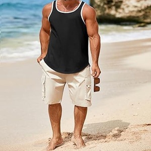 Ropa para hombre Camiseta sin mangas de gimnasio Camiseta sin mangas acanalada de algodón para hombre Camiseta sin mangas Camisetas sin mangas para hombre hechas por Dress Sports - Product Image 5
