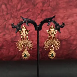 Anesha-pendientes de boda con temple para mujer, conjunto de joyería