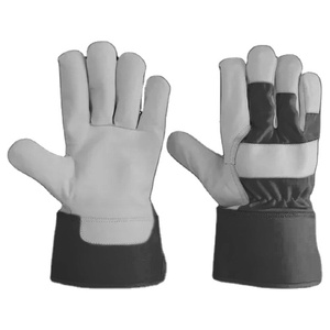 Gants de travail de sécurité fluorescents de qualité supérieure en cuir de vachette grainé pour les ouvriers du bâtiment, confortables et résistants - Product Image 2