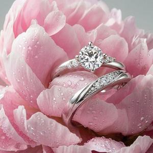 Jeulia Classic Bypass Round Cut Diamond Engagement <b>Ring</b> <b>Set</b> - Product Image 4