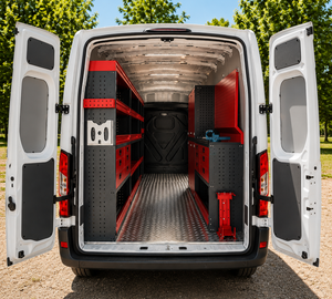 Sistema de estanterías para furgoneta de trabajo móvil DETAY OEM, banco de trabajo con 12 cajones para herramientas, almacenamiento con panel perforado, estantes modulares para coche, electrostático - Product Image 1