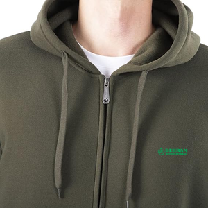 Sweat-shirts à capuche unisexes de haute qualité, épais, respirants, en tissu français 100% coton, polaire, avec logo personnalisé, pour l'hiver, vente en gros - Product Image 2