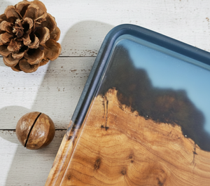 Plateau de service moderne fait à la main de qualité supérieure en résine et bois naturel, écologique, de qualité alimentaire, décoration d'intérieur à bas prix - Product Image 3