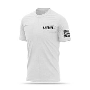 Bestes Design Perfect Fit Herren Performance T-Shirts Personal isierter, einfacher Rundhals ausschnitt mit individuellem Logo SHERIFF-Serie - Product Image 4