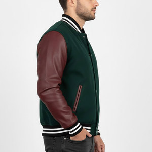 Veste en cuir de qualité supérieure, style universitaire, design intemporel avec coutures durables, veste d'hiver - Product Image 2